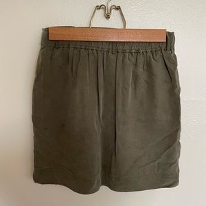 LOFT XSP Green Suede Skirt